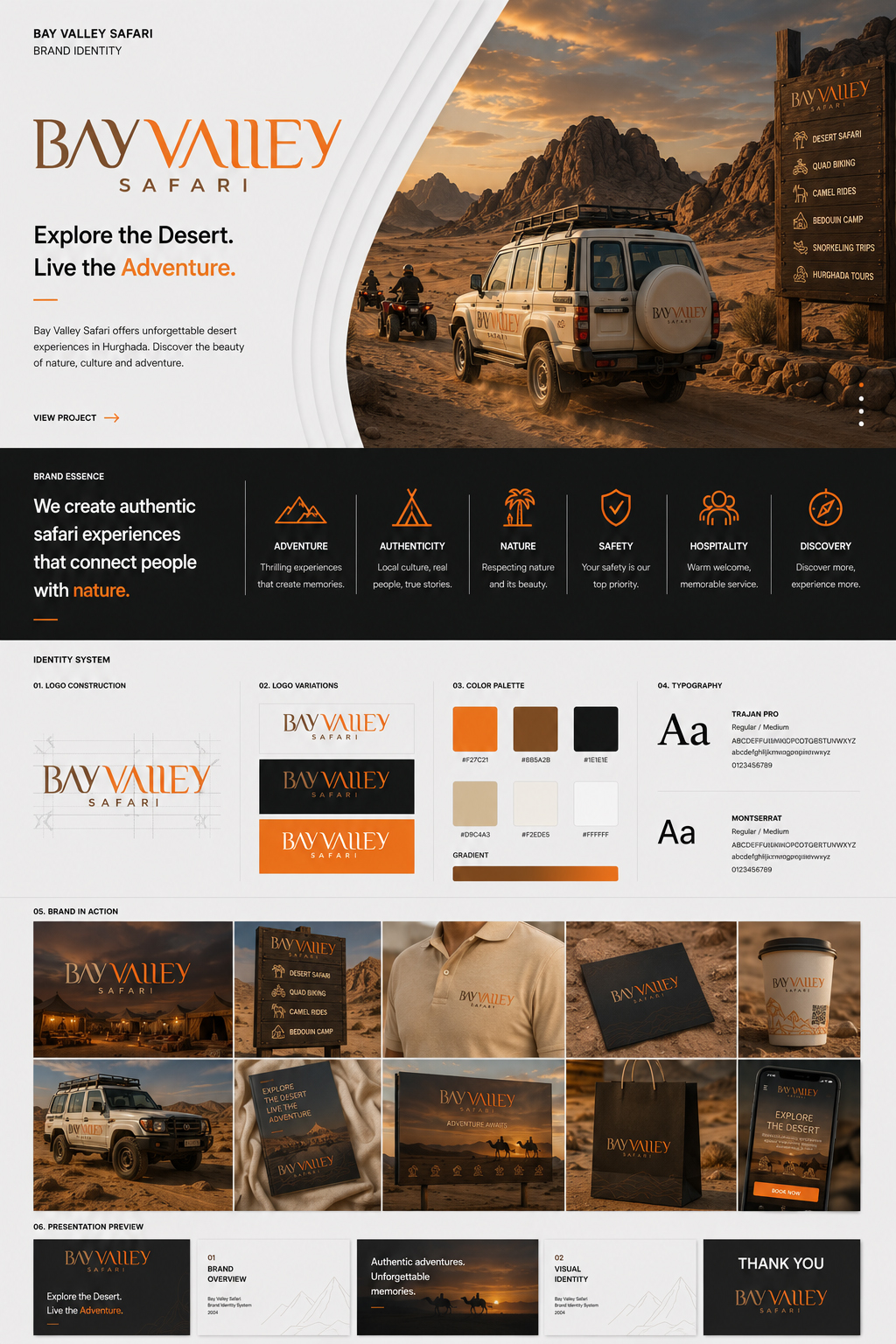 Bayvalley brand identity board