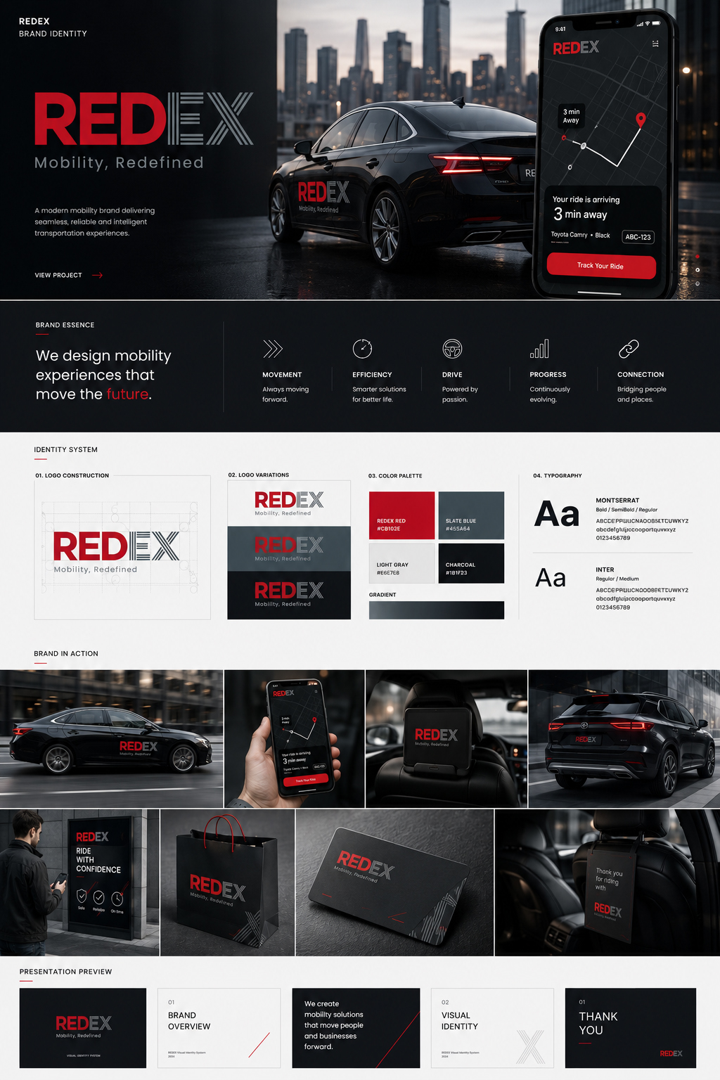 REDEX brand identity board