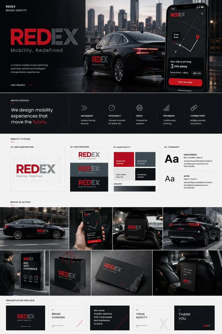 REDEX brand identity board