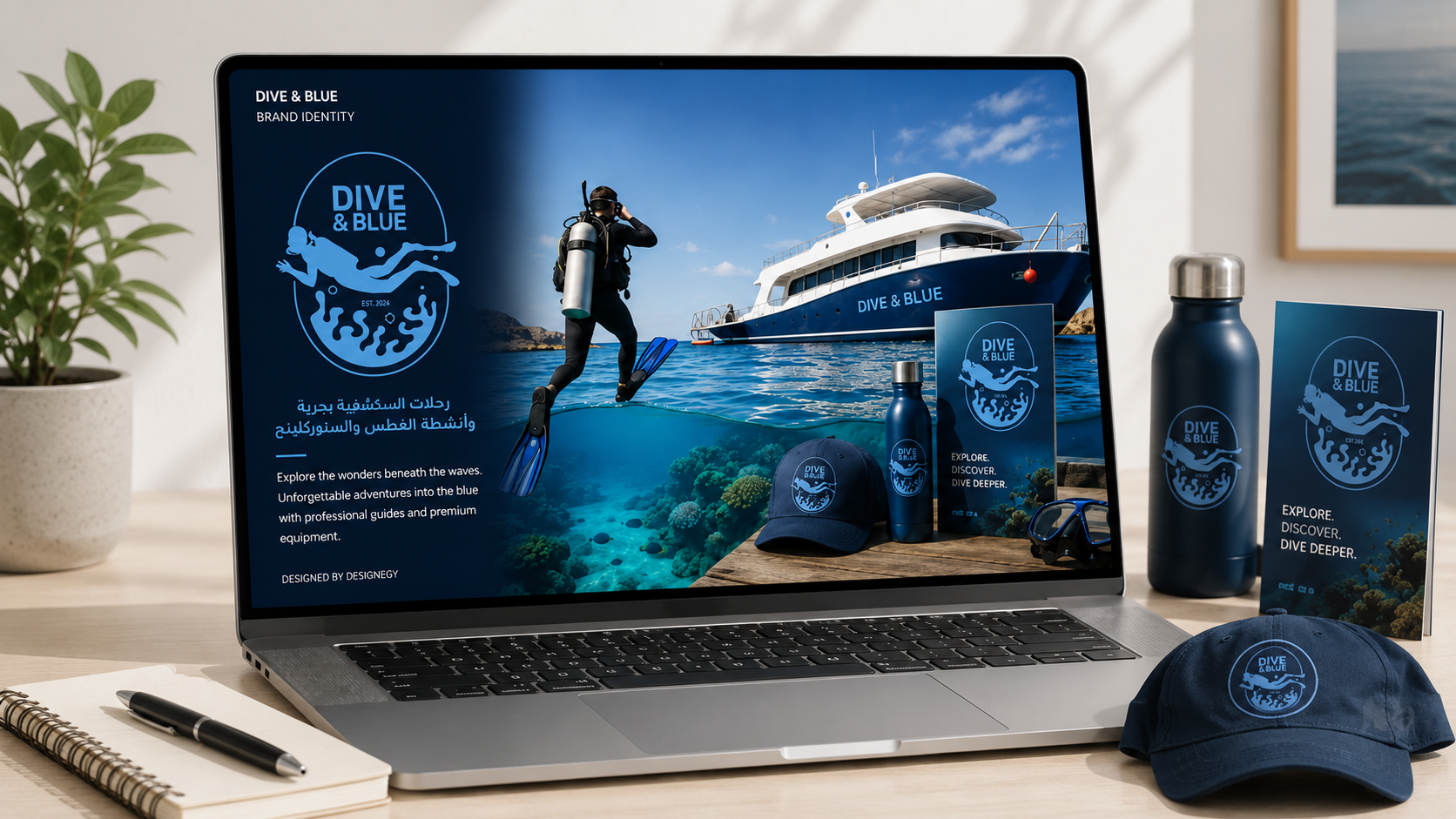Dive & Blue website design
