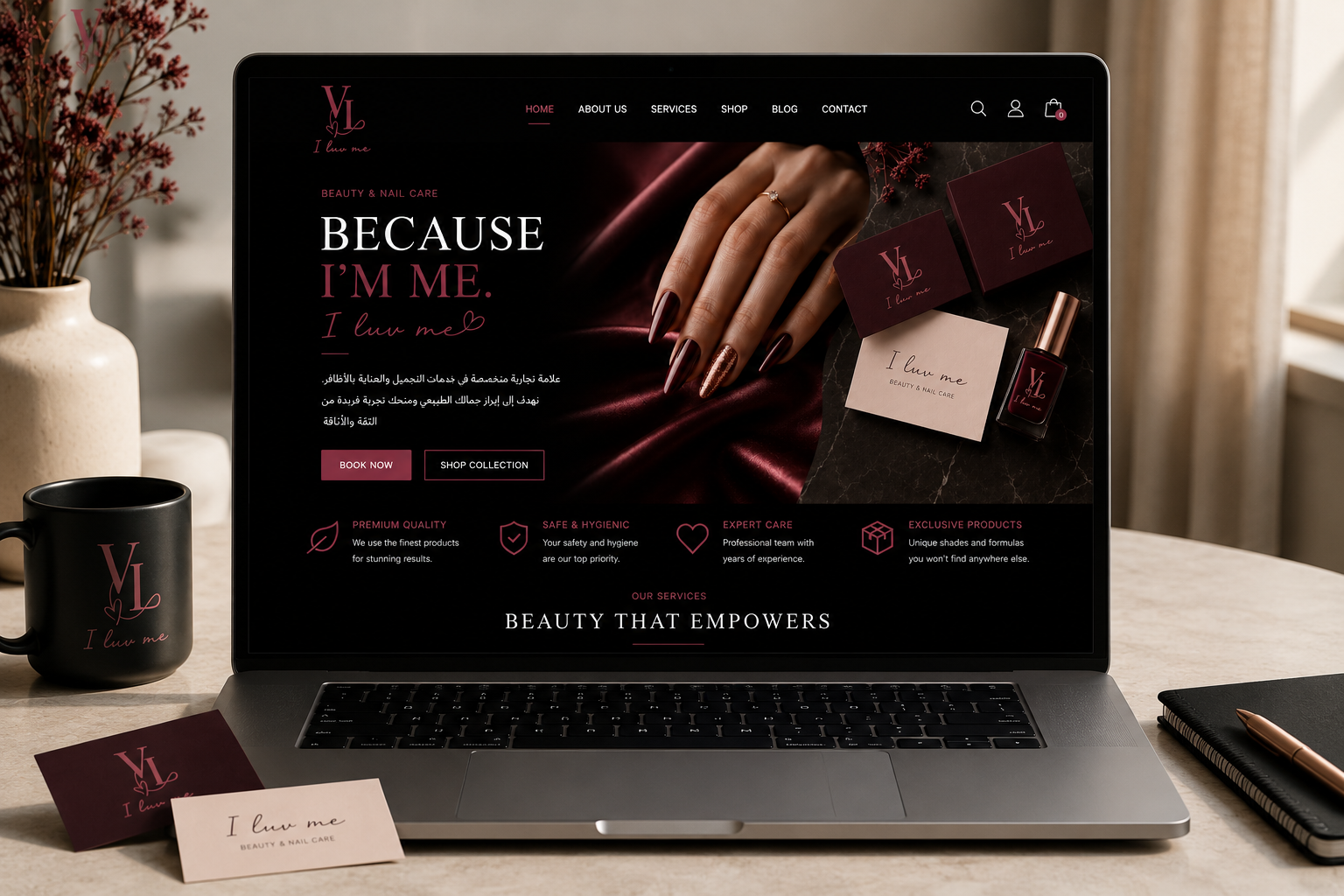 I Luv Me website design