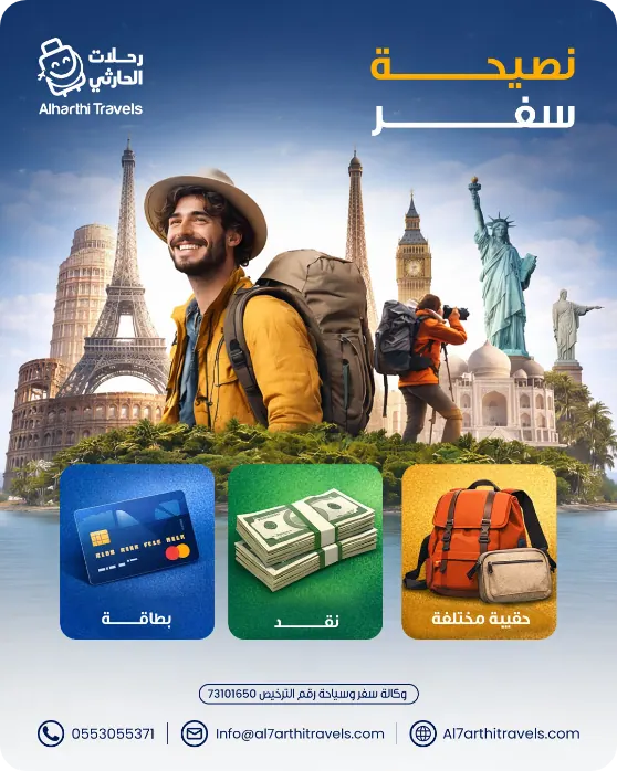 Alharthi Travels post: Travel advice: card, cash, bag